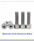 Premium M2 X 10mm Titanium Socket Cap Screws With Hex Allen Drive built tough for model airplanes, showing 6 durable TC4 fasteners.