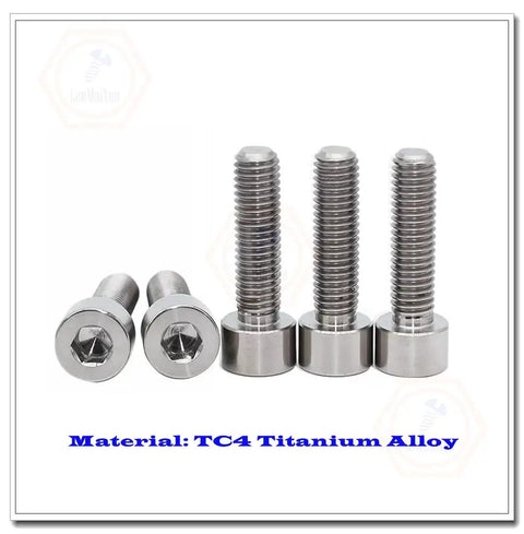 Premium M2 X 10mm Titanium Socket Cap Screws With Hex Allen Drive built tough for model airplanes, showing 6 durable TC4 fasteners.