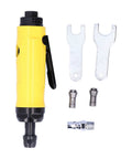 Compact Mini Air Angle Die Grinder 22000 RPM Pneumatic Power Tool with collets and wrenches for precision grinding.