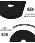 Reusable Cable Ties Hook And Loop Wire Straps For Electrical Wire Management Zero Hassle Cord Organizer Bulk Black Heavy Duty Strap in rolls, showing durability and fine workmanship.