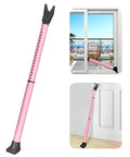 Badass Door Security Bar with Adjustable Lock for Travel and Home Safety, 20 to 50 Inch Pink Jammer under door for security.