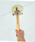 No Sweat Smoke Sensor Removal Tool With Slick Aluminum Extension Pole for easy ceiling transducer extraction in use.
