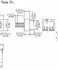 Technical blueprint of Three Pack 0 To 9 Rotary Coding Switch Set With DIP PCB Ten Position Switches 8421C Positive Code