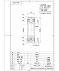 Technical drawing of Top Shelf Chrome Steel 608 Ball Bearings 30 Pack 8X22X7mm Sealed Rock Solid High Rpm Support For Skateboards Longboards Scooters And Performance Builds Slick Rolling.