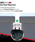 Self Closing Gate Hinges Heavy Duty Spring Adjustable Tension Pool Safety Square Post Aluminum Gate Swing Close 185 Pound Capacity gate gap measurement and hinge detail