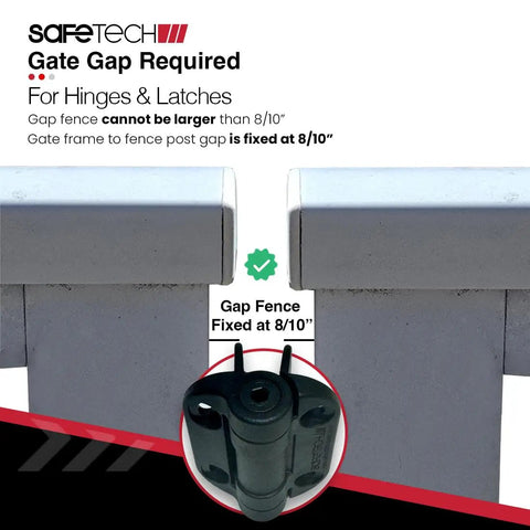 Self Closing Gate Hinges Heavy Duty Spring Adjustable Tension Pool Safety Square Post Aluminum Gate Swing Close 185 Pound Capacity gate gap measurement and hinge detail