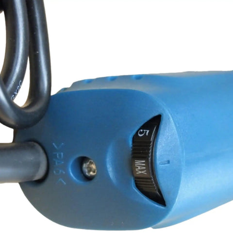 Premium Electric Angle Grinder Replacement Parts With Comfortable Grip For Cutting Polishing And Grinding Jobs showing control dial and power switch.