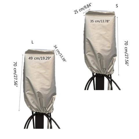 Heavy Duty Ev Charger Rain Cover For Electric Vehicle Stations Ultra Weatherproof Outlet Guard Box shown in sizes L and S.