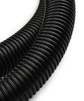 Semi-Pro Vacuum Collection System With Two Meter Hose And Dust Bag Compatible With Electric Drywall Sanders And Self-Primed Sanding Machines For Clean Shop Floor black flexible EVA hose close-up
