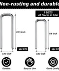 Tough As Nails Plantation Shutter Louver Staples Kit 40 Pieces Heavy Duty Repair Hardware, showing two sizes of durable clips.