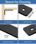 Heavy Duty 10 Inch Shelf Brackets 6 Pack Black Metal L Brackets with 90-degree right angle and rounded corner design.