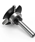 Hideaway Groove Router Bit For Composite Decking Cuts Sleek Hidden Fastener Slots Fits All Major Deck Lines And Installs Tight Hidden Connectors Smooth As Butter Square Edge Boards The Real Deal, 6.35mm shank close-up.