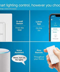 Smart Switch With Wall Plate For LED Lights And Fans, 5 Amp, Single Pole Or 3 Way, Neutral Required, Hub Required For Full Smart Home