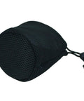 Nylon Mesh Camping Gear Storage Bag For Pots And Tableware, Drawstring Organizer Sack in black, lightweight design