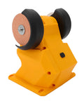 Kickass Cordless Bench Grinder With Dual Grinding Wheels And Blazing 5500 Rpm Spin, compact yellow design with dual grinding wheels.