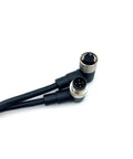 Right Angle M12 5 Pin A Code Connector Cable 0.5 Meter Female To Male PVC Jacket AWG22 125V 4A Industrial Molded Wire
