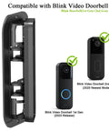Corner Mount For Video Doorbell Camera Adjustable Angel Mount From 30 To 145 Degrees For Maximum Front Porch Coverage Easy Tool Free Installation Wide Viewing Range Fits First And Second Gen Doorbells Secure Stable Fit, side and front view with compatible devices.