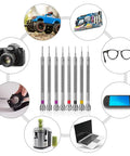 Eight Piece Micro Precision Screwdriver Set With 0.6 To 1.6mm Tips And Eight Spare Blades for Watches, Eyeglasses, Jewelry, Electronics