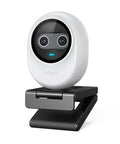 Piko Dual Camera 4K AI Webcam With AI Autofocus, 3 Microphone Array And 3 Sound Modes on USB clip base, front view