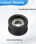 U Type Nylon Guide Rollers Roll With Bangin Smooth Glide Across Sliding Tracks And Belt Systems Dead Solid Build Quality handles heavy duty applications.