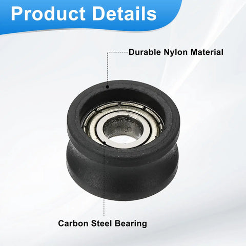U Type Nylon Guide Rollers Roll With Bangin Smooth Glide Across Sliding Tracks And Belt Systems Dead Solid Build Quality handles heavy duty applications.