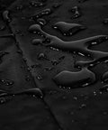 Close-up of waterproof Outdoor Swing Canopy Replacement Cover for 3 Seater Universal Patio Swing with water droplets on fabric.