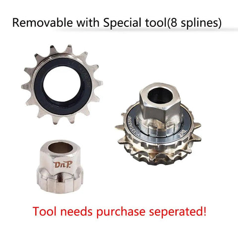 14T BMX Freewheel For Single Speed Rides Dope 30 Points Of Engagement Chrome Moly Alloy Nickel Plated Teeth Tool View