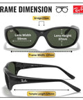 RB2016 Rectangle Sunglasses Dope Non Polarized Lenses With G Fifteen Green Lens For Men And Women frame dimensions diagram