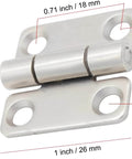 Compact 1 Inch Self Closing Cabinet Hinge Six Pack With Friction Hold At Any Angle showing metal hinge dimensions