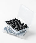 1/4-20 Flat Head Hex Socket Cap Screws Bolts, 1 Inch Length, 25 Pack, Black Oxide 304 Stainless Steel 18-8 in plastic box