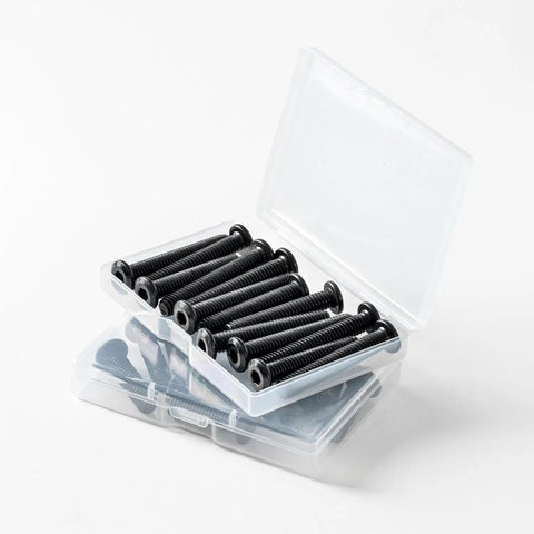 1/4-20 Flat Head Hex Socket Cap Screws Bolts, 1 Inch Length, 25 Pack, Black Oxide 304 Stainless Steel 18-8 in plastic box