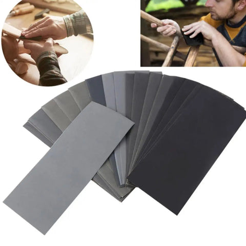 20 Sheets 9x3.6 Inch Dry And Wet Sandpaper Kit With Silicon Carbide For Metal And Woodworking Projects Tear Resistant Anti