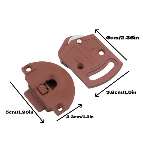 Smooth Operator Wardrobe Rollers And Quiet Nylon Closet Door Pulleys Straight Up Heavy Duty cabinet pulleys in dark red with dimensions.