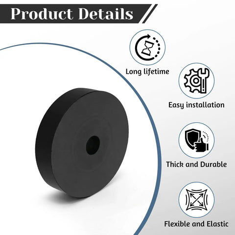 Rock Solid Eight Piece Heavy Duty Black Rubber Spacers And Multi Purpose Cushion Washers Built For Automotive Jobs And Diy Gear Upgrades With Reliable Grip And Long Lasting Wear Resistance, single rubber spacer