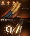 Commercial grade PVC cables and single bulb of 100Ft Shatterproof LED Outdoor String Lights With Dimmable Waterproof Design And Connectable Setup.