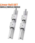 Top Notch High Precision Linear Guide Rail Kit With 4pcs SBR16UU Bearing Blocks And 2pcs SBR16 Rails Perfect Smooth Motion For Your DIY CNC And 3D Printer Projects Made From Quality Steel, SBR16 linear rail set