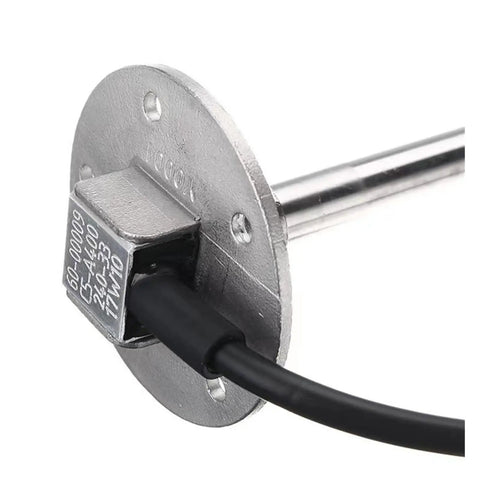 Professional 0-5V Fuel Level Sender For Boat Car Rv Marine Liquid Tank Sensor With Spot On Accuracy Water Oil Gauge Monitor 175Mm close-up view of stainless steel probe with connector.