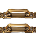 Antique European Style Two Pack Cabinet Door Pulls Set With Vintage Bronze Zinc Alloy Handles, ideal for furniture and kitchen hardware.
