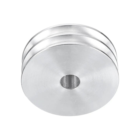 Heavy Duty Aluminum V Type Pulley With Double Groove Cut Designed For Six mm Pu Belts Boasts A Clean Twelve Millimeter Bore.