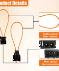 Fiber Optic Bypass Loop Adapter Set With Female And Male Connectors Your Go-To Diagnostic Tool For Cars SUVs Trucks And Optical System Testing In Black, PMMA fiber