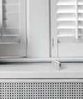 Tough As Nails Shutter Tilt Rod Staples Heavy Gauge Steel window repair hardware kit with metallic staples on a windowsill.