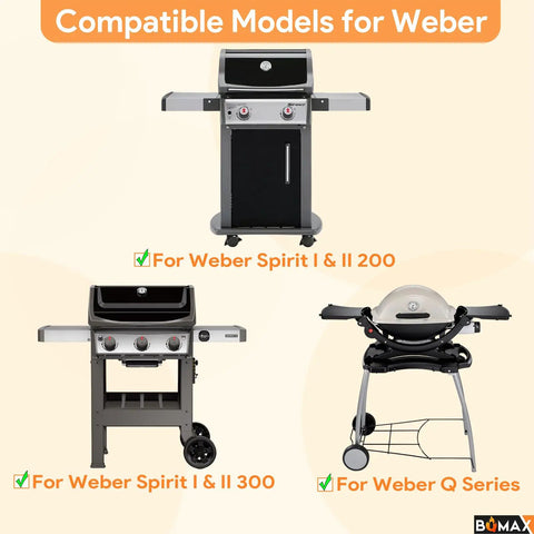 Smokehouse Ready Grill Thermometer Bbq Temperature Gauge Replacement For Weber Parts 7581 65040 Fits Spirit Q Series Genesis Charcoal Models For Kickin Summer Cookoffs, compatibility with Weber Spirit and Q series grills.