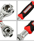 Heavy Duty Swivel Socket Wrench Set 8mm To 21mm with rubber grip handles for tight spaces and stubborn bolts.