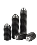 Premium Spring Ball Plunger Set Screws M10 By 20mm, black coated, Grade 129 alloy steel grub bolts for industrial use.