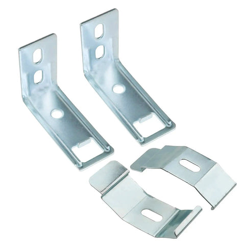 4 Pack Vertical Blinds L Shaped Brackets Clip On Extension Frame Galvanized Wall Mount Hardware, durable mounting clips.