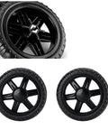 Two Pack 5 Inch Diameter Rubber Foam Shopping Cart Wheels Replacement For Grocery Carts Folding Trolleys Rolling Bags