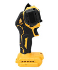 Heavy Duty Portable Three Inch Cordless Angle Grinder And Mini Circular Saw Featuring Badass Brushless Motor side view with battery pack.