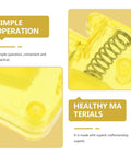 Automatic Needle Threader Tool Set With 12 Pieces Dope Durable PP Material Precise Threading For Fine Needles Versatile Thread Compatibility Lightweight Home Sewing Aid For Seniors And DIY Projects, yellow PP close-up