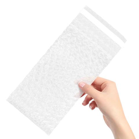 Self-Adhesive Bubble Pouches For Fragile Items, Lightweight PE Protective Packaging Bags With Scratch-Free Interior in hand