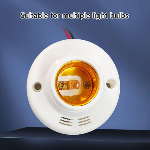 High Sensitivity E27 Sensor Light Socket With Sound And Light Control for safe lighting, close-up view